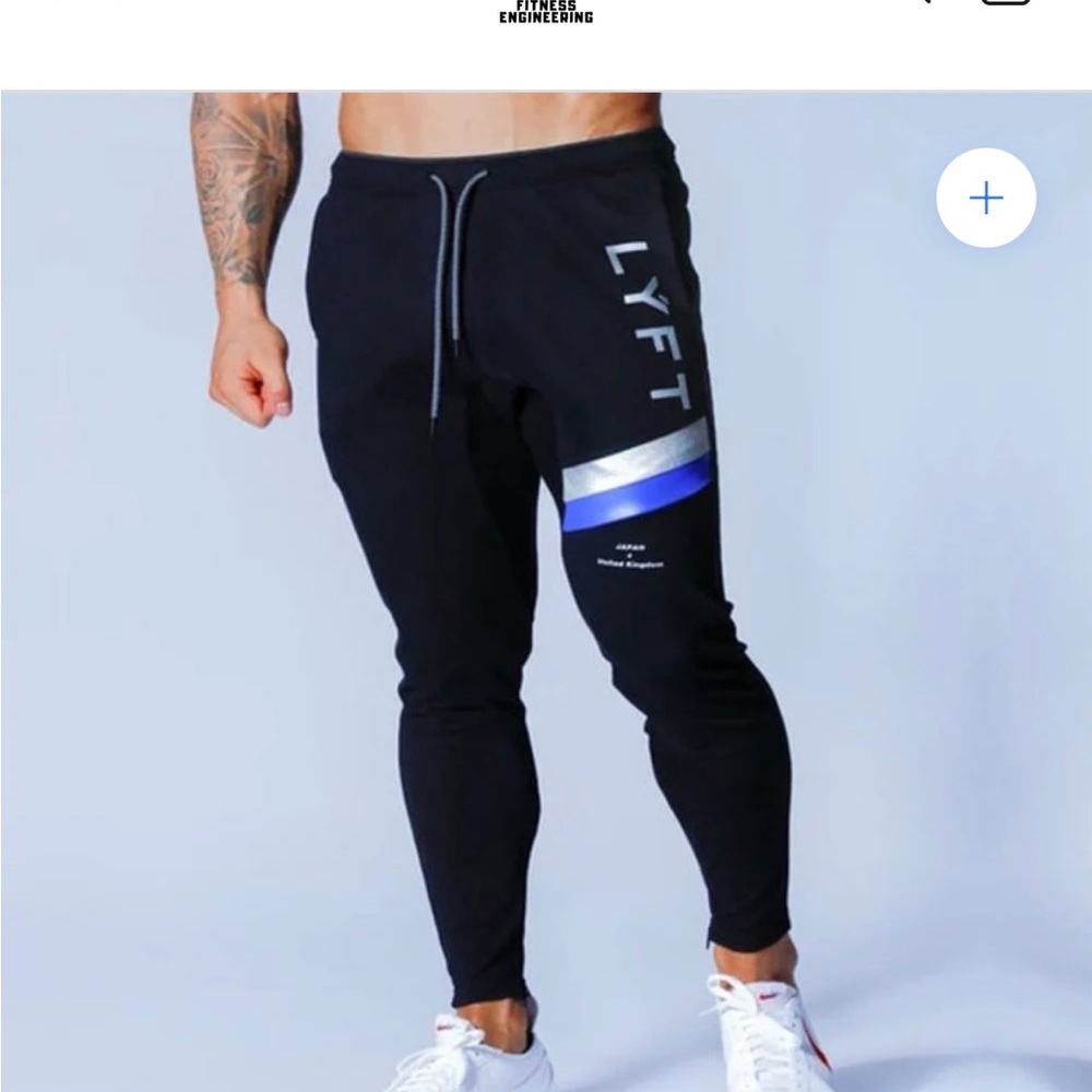Men's Black Sweatpants Slim Fit Size L